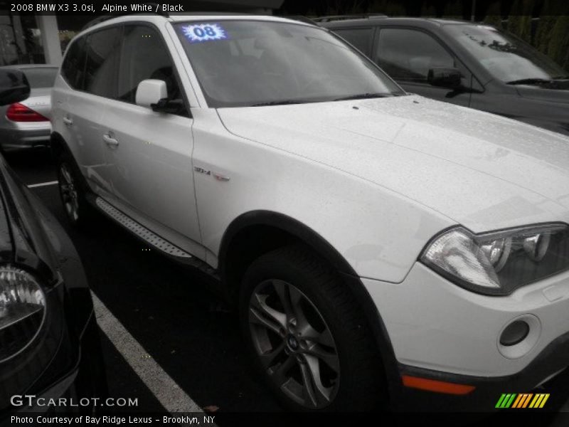 Alpine White / Black 2008 BMW X3 3.0si