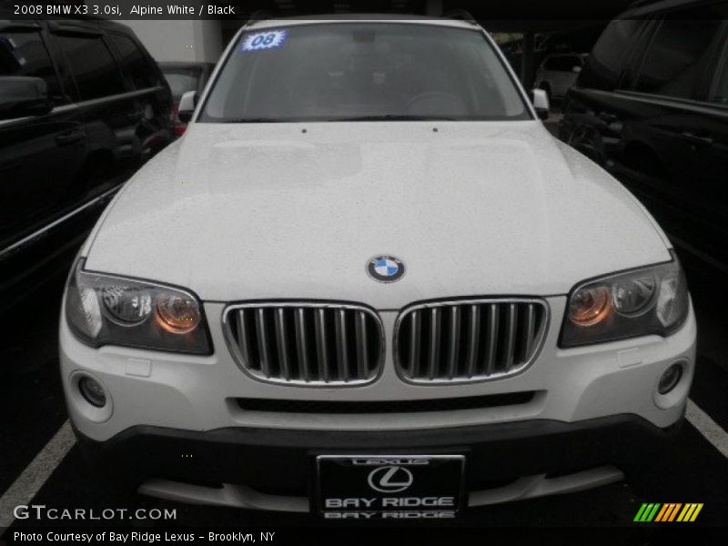 Alpine White / Black 2008 BMW X3 3.0si