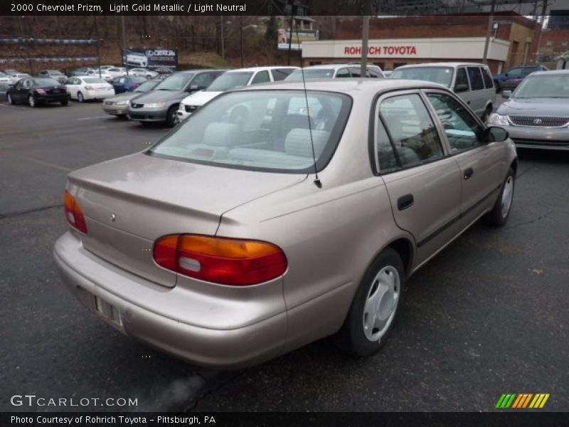 Light Gold Metallic / Light Neutral 2000 Chevrolet Prizm