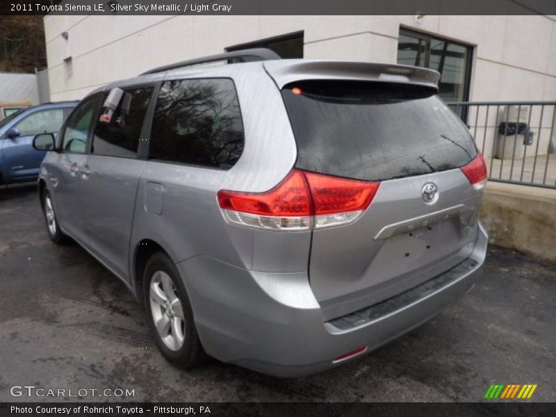 Silver Sky Metallic / Light Gray 2011 Toyota Sienna LE