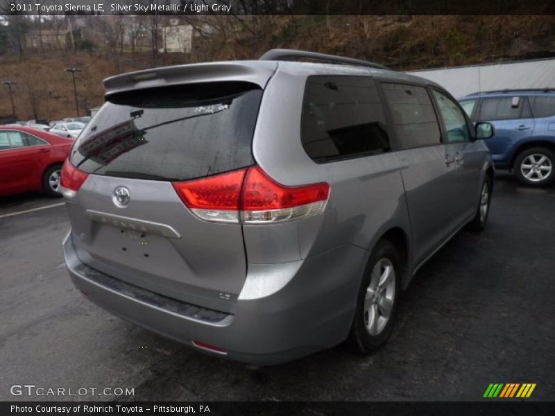 Silver Sky Metallic / Light Gray 2011 Toyota Sienna LE