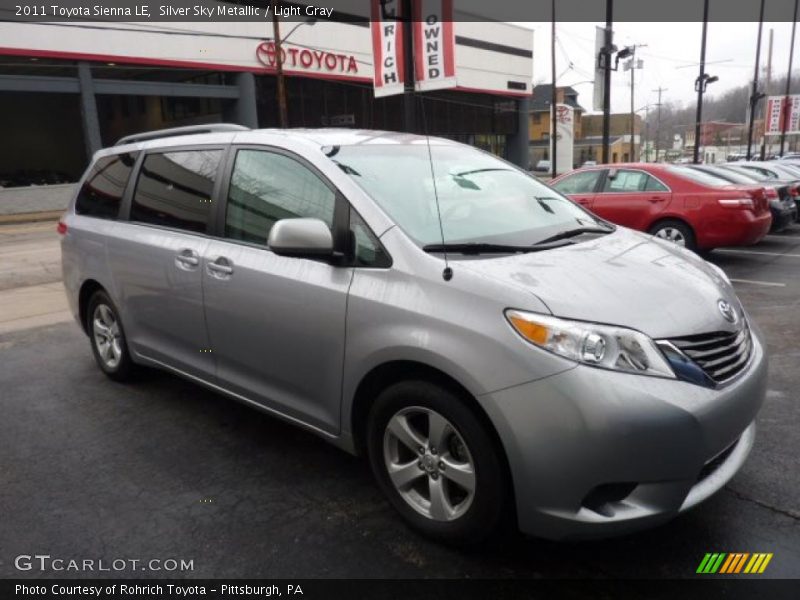 Silver Sky Metallic / Light Gray 2011 Toyota Sienna LE