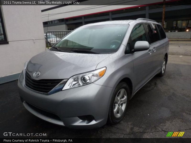 Silver Sky Metallic / Light Gray 2011 Toyota Sienna LE