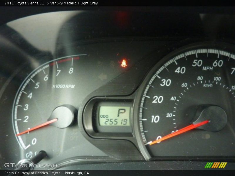 Silver Sky Metallic / Light Gray 2011 Toyota Sienna LE