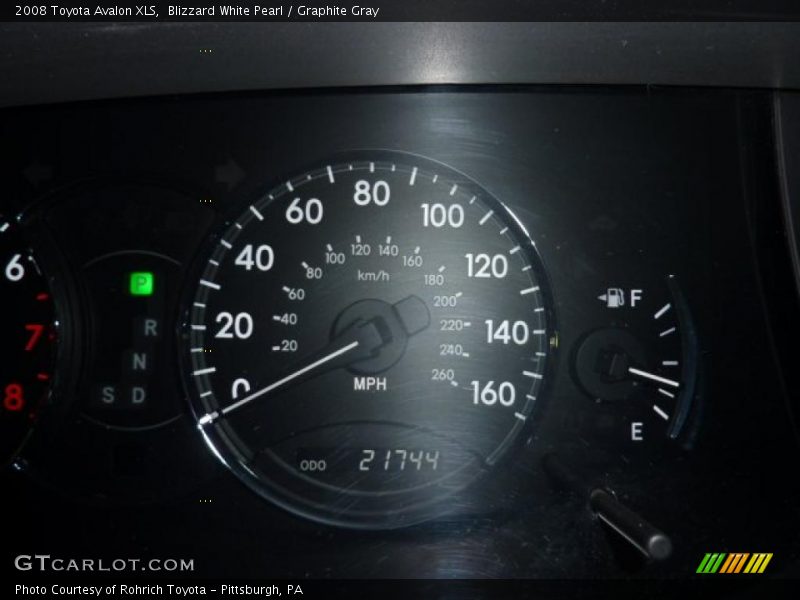 Blizzard White Pearl / Graphite Gray 2008 Toyota Avalon XLS