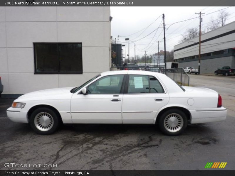 Vibrant White Clearcoat / Deep Slate Blue 2001 Mercury Grand Marquis LS