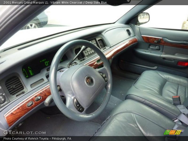 Vibrant White Clearcoat / Deep Slate Blue 2001 Mercury Grand Marquis LS