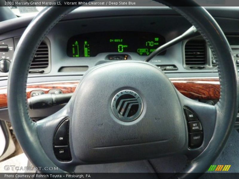 Vibrant White Clearcoat / Deep Slate Blue 2001 Mercury Grand Marquis LS