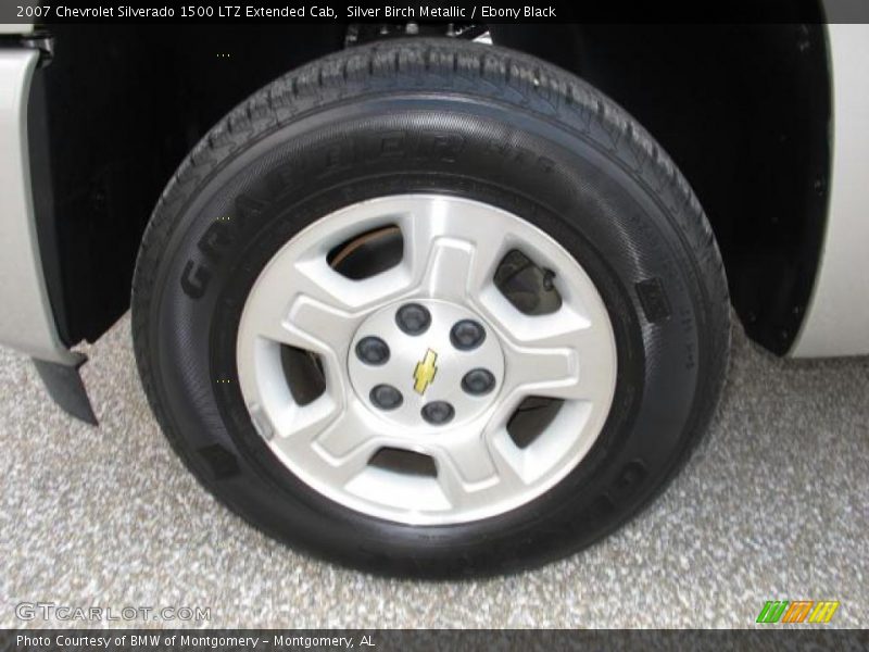 Silver Birch Metallic / Ebony Black 2007 Chevrolet Silverado 1500 LTZ Extended Cab