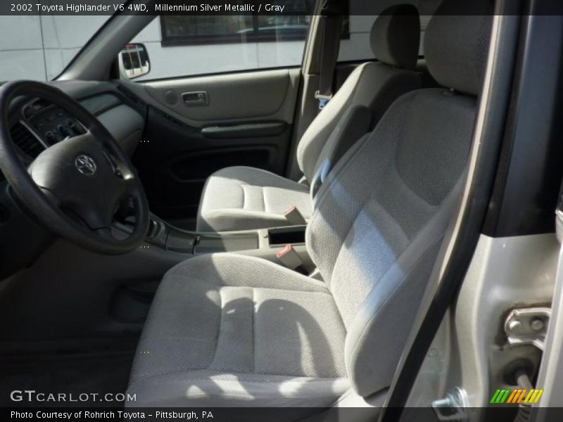 Millennium Silver Metallic / Gray 2002 Toyota Highlander V6 4WD