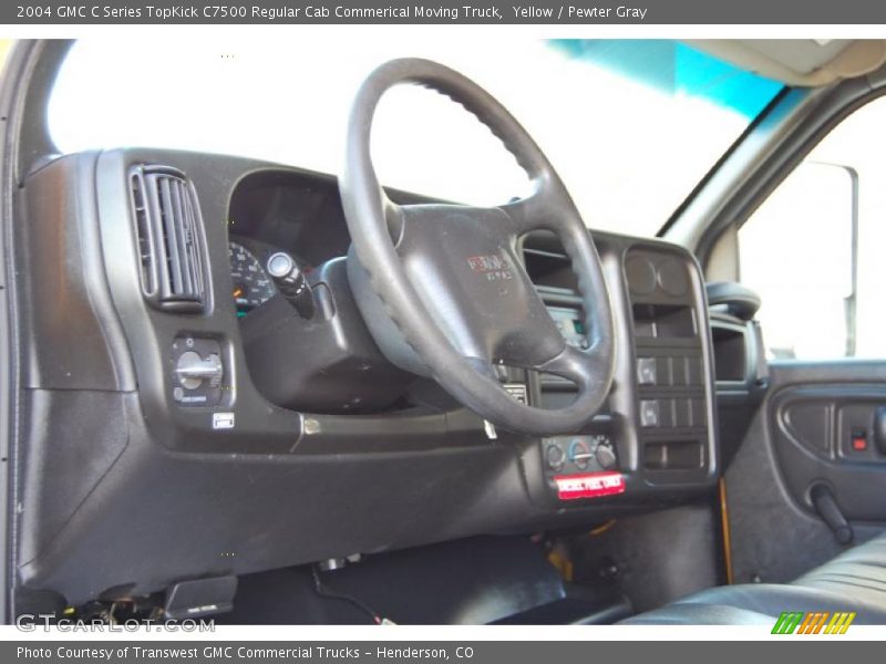  2004 C Series TopKick C7500 Regular Cab Commerical Moving Truck Pewter Gray Interior