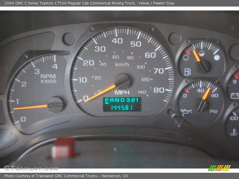  2004 C Series TopKick C7500 Regular Cab Commerical Moving Truck C7500 Regular Cab Commerical Moving Truck Gauges