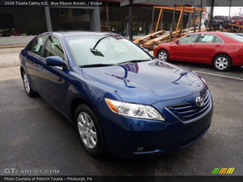 Blue Ribbon Metallic / Bisque 2009 Toyota Camry XLE