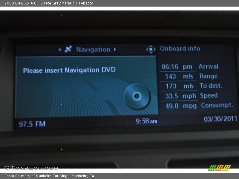 Space Grey Metallic / Tobacco 2008 BMW X5 4.8i