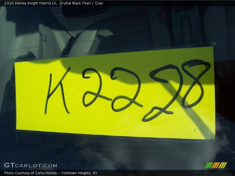 Crystal Black Pearl / Gray 2010 Honda Insight Hybrid LX