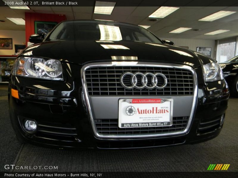 Brilliant Black / Black 2008 Audi A3 2.0T