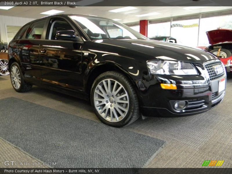 Brilliant Black / Black 2008 Audi A3 2.0T