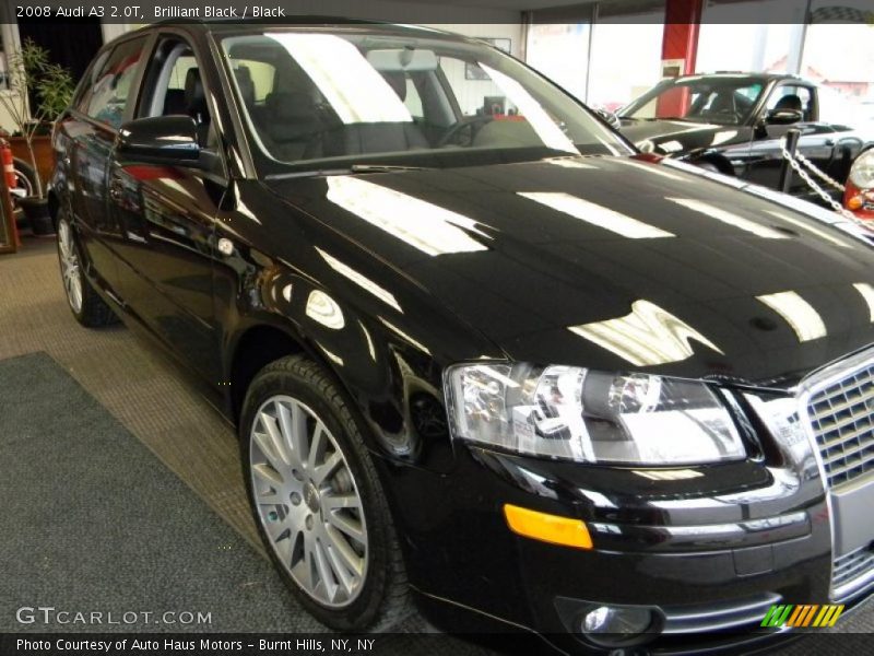 Brilliant Black / Black 2008 Audi A3 2.0T