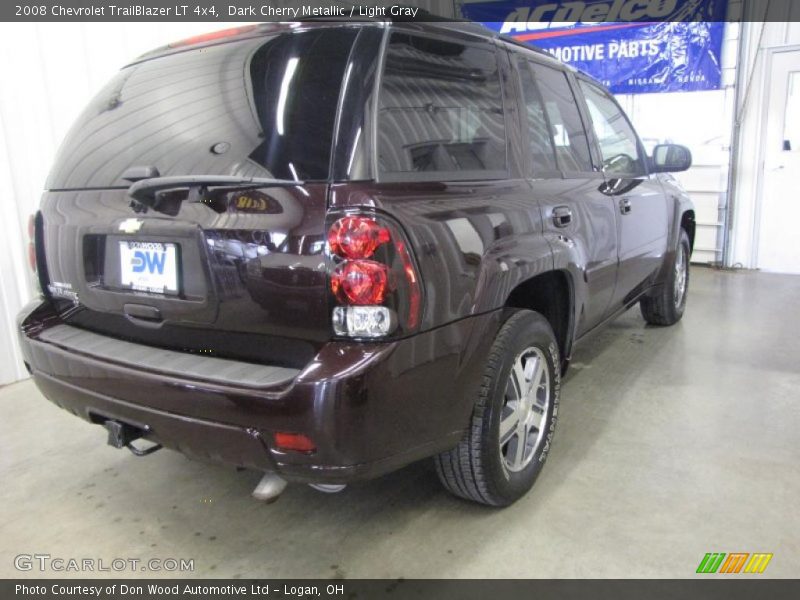 Dark Cherry Metallic / Light Gray 2008 Chevrolet TrailBlazer LT 4x4