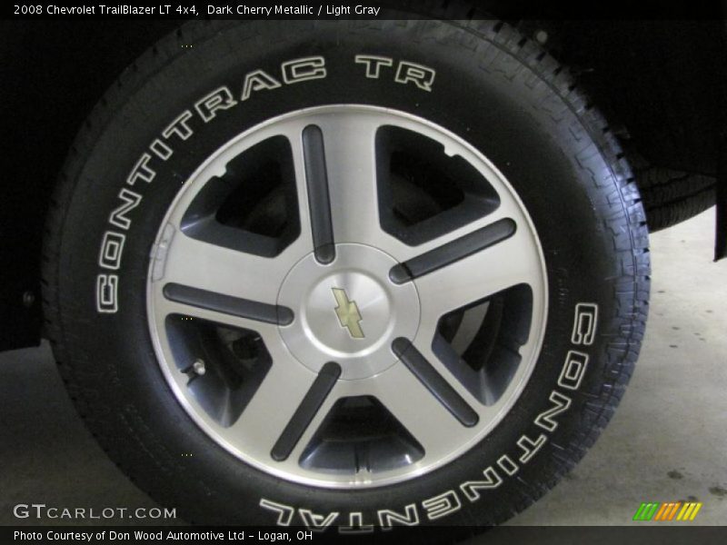 Dark Cherry Metallic / Light Gray 2008 Chevrolet TrailBlazer LT 4x4