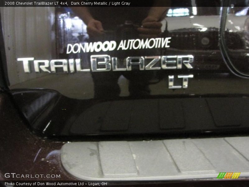 Dark Cherry Metallic / Light Gray 2008 Chevrolet TrailBlazer LT 4x4
