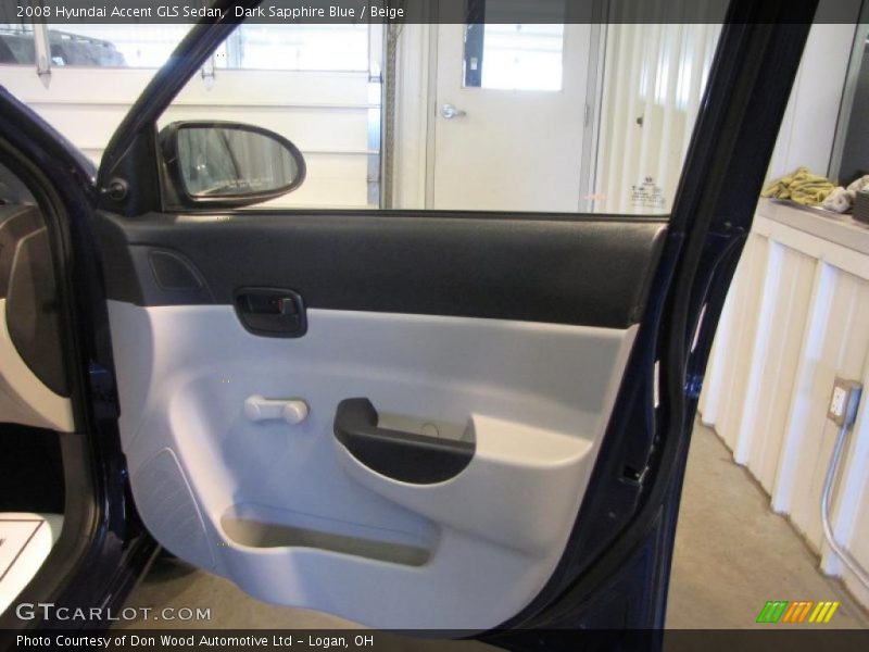 Dark Sapphire Blue / Beige 2008 Hyundai Accent GLS Sedan