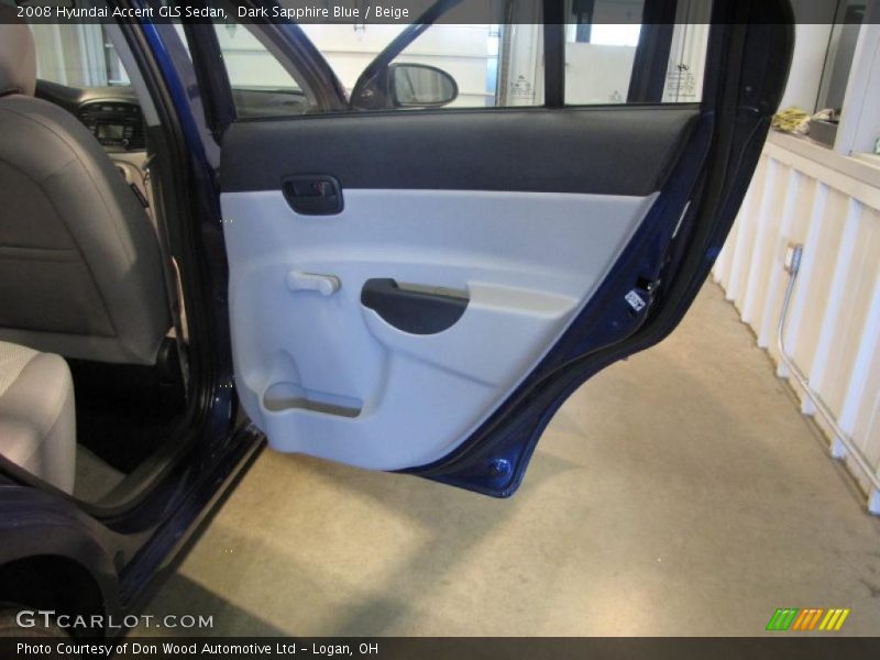 Dark Sapphire Blue / Beige 2008 Hyundai Accent GLS Sedan