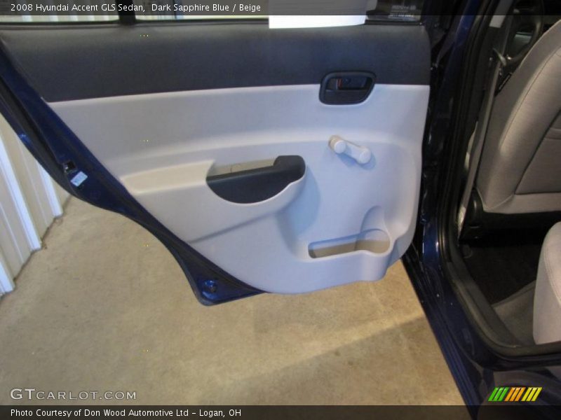 Dark Sapphire Blue / Beige 2008 Hyundai Accent GLS Sedan