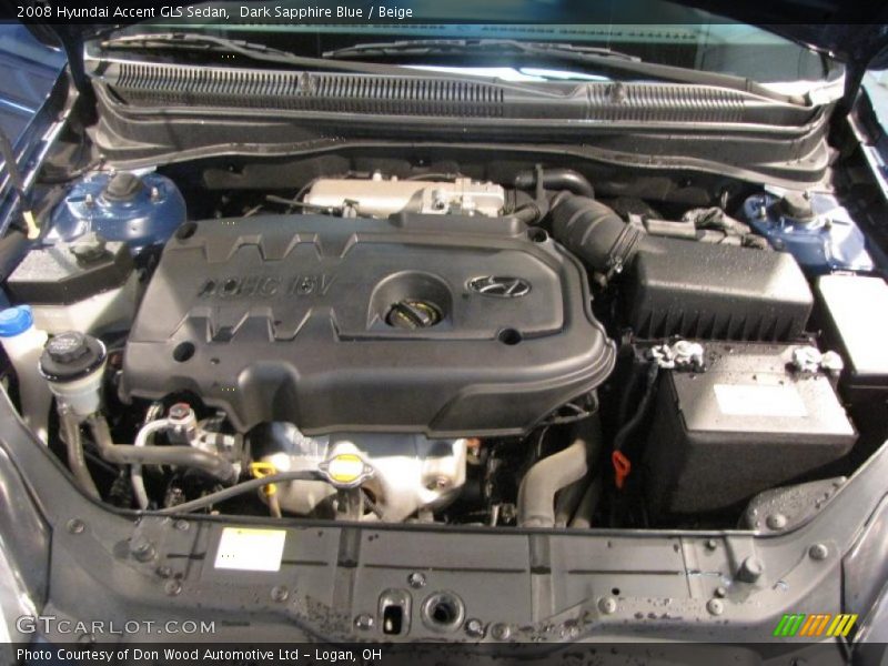 Dark Sapphire Blue / Beige 2008 Hyundai Accent GLS Sedan