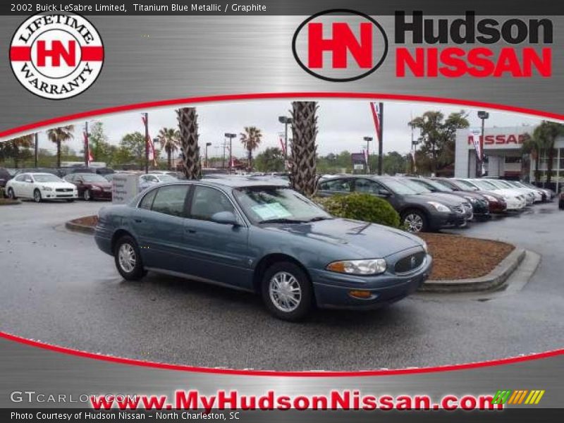 Titanium Blue Metallic / Graphite 2002 Buick LeSabre Limited