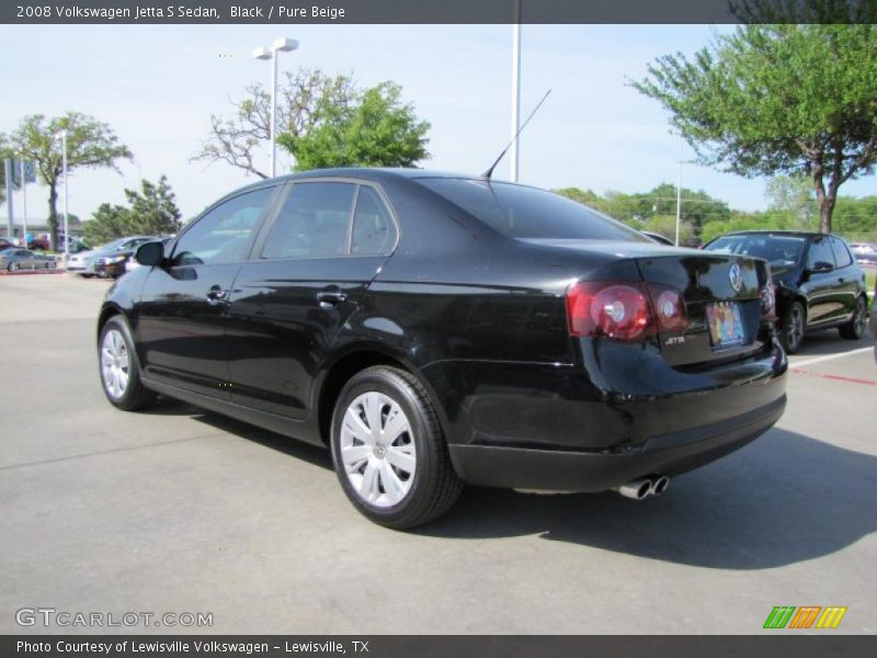 Black / Pure Beige 2008 Volkswagen Jetta S Sedan