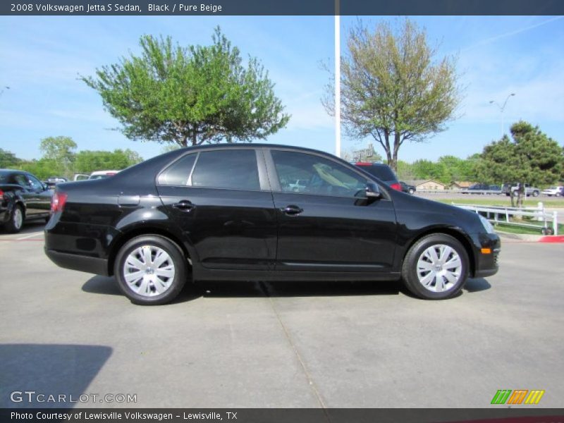 Black / Pure Beige 2008 Volkswagen Jetta S Sedan