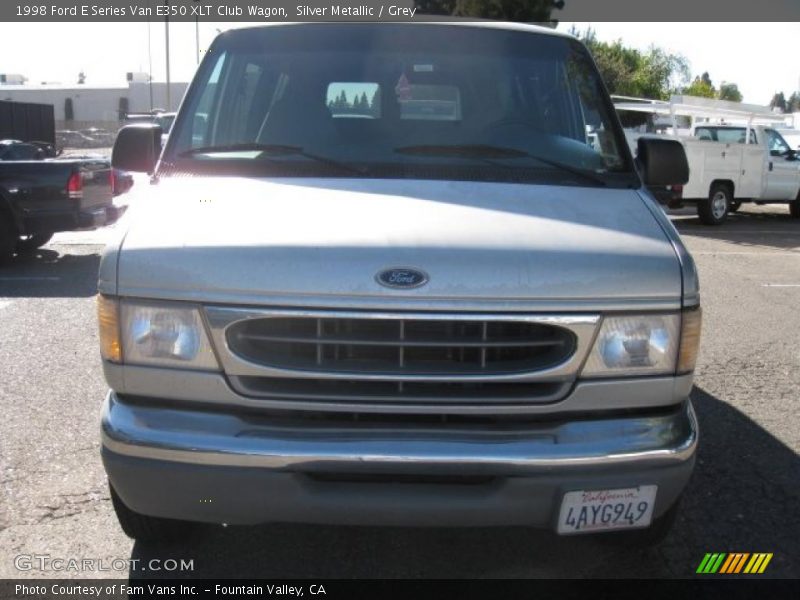 Silver Metallic / Grey 1998 Ford E Series Van E350 XLT Club Wagon