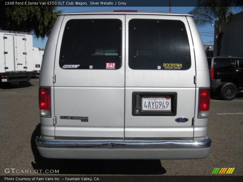 Silver Metallic / Grey 1998 Ford E Series Van E350 XLT Club Wagon