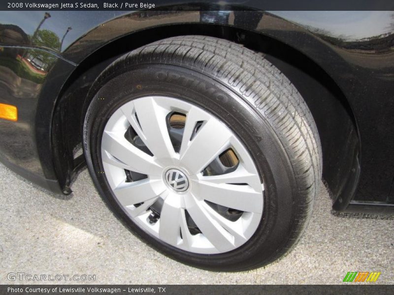 Black / Pure Beige 2008 Volkswagen Jetta S Sedan