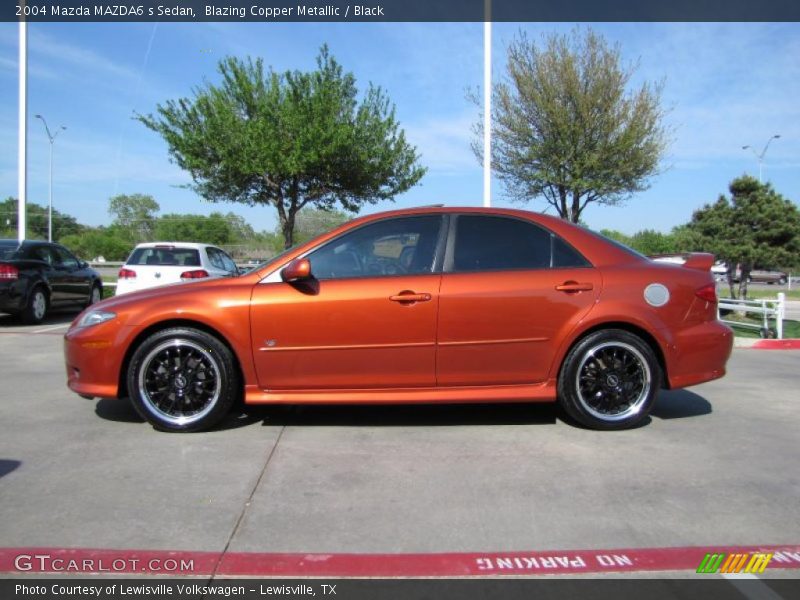 Blazing Copper Metallic / Black 2004 Mazda MAZDA6 s Sedan