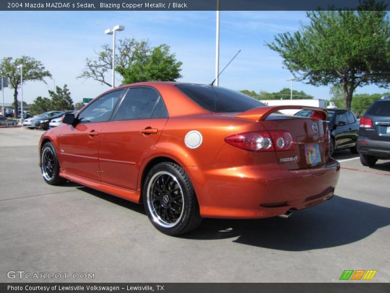 Blazing Copper Metallic / Black 2004 Mazda MAZDA6 s Sedan