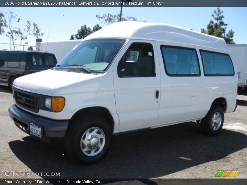 Oxford White / Medium Flint Grey 2006 Ford E Series Van E250 Passenger Conversion
