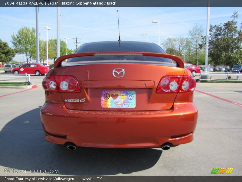 Blazing Copper Metallic / Black 2004 Mazda MAZDA6 s Sedan