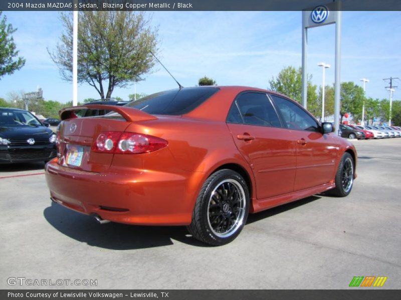 Blazing Copper Metallic / Black 2004 Mazda MAZDA6 s Sedan