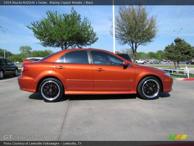 Blazing Copper Metallic / Black 2004 Mazda MAZDA6 s Sedan