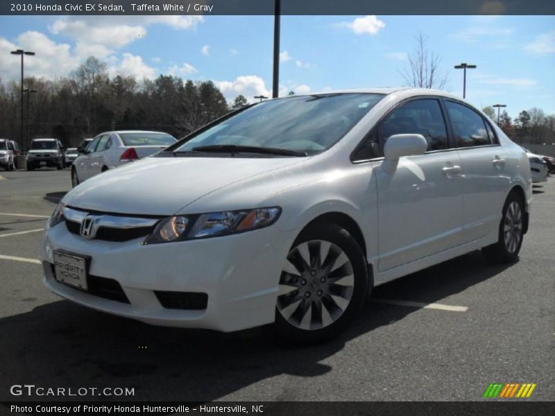 Taffeta White / Gray 2010 Honda Civic EX Sedan