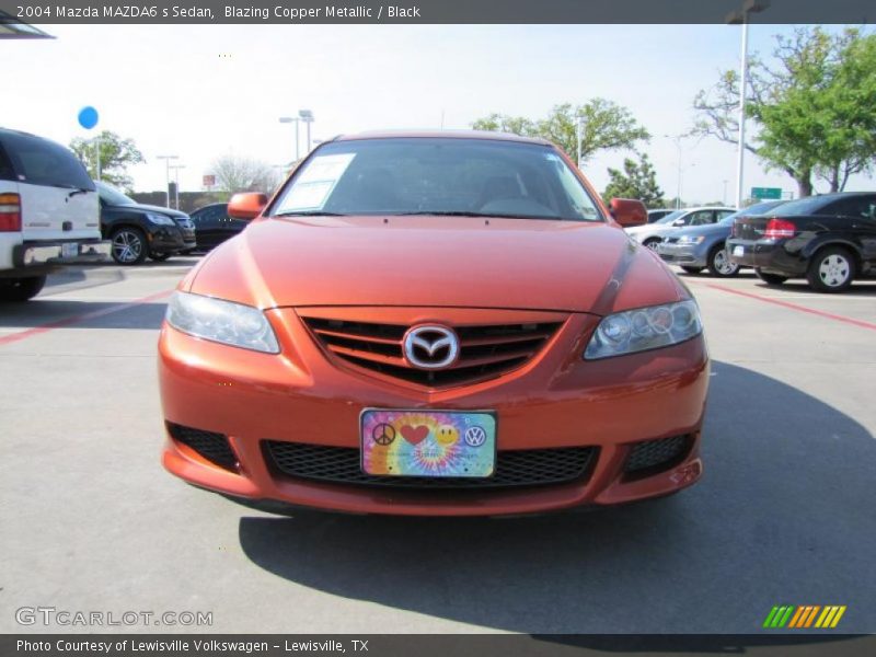 Blazing Copper Metallic / Black 2004 Mazda MAZDA6 s Sedan