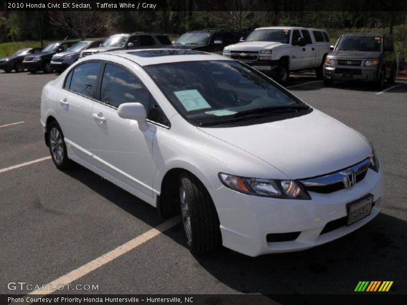Taffeta White / Gray 2010 Honda Civic EX Sedan