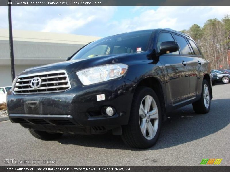 Black / Sand Beige 2008 Toyota Highlander Limited 4WD