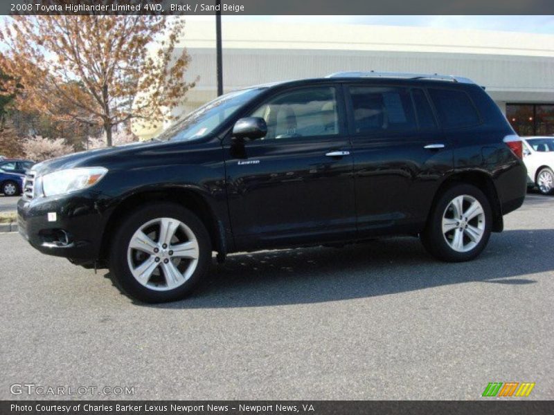 Black / Sand Beige 2008 Toyota Highlander Limited 4WD