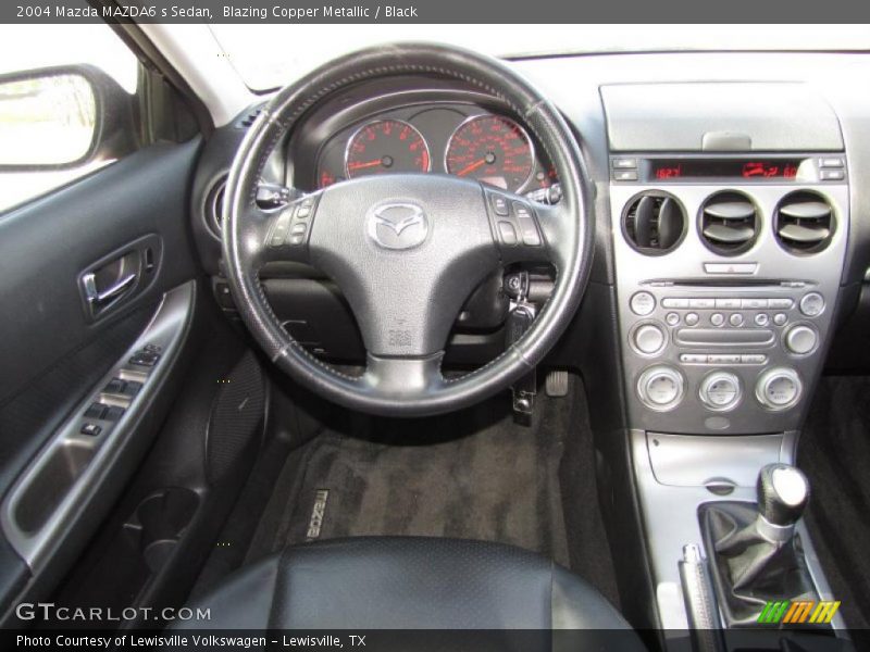 Blazing Copper Metallic / Black 2004 Mazda MAZDA6 s Sedan