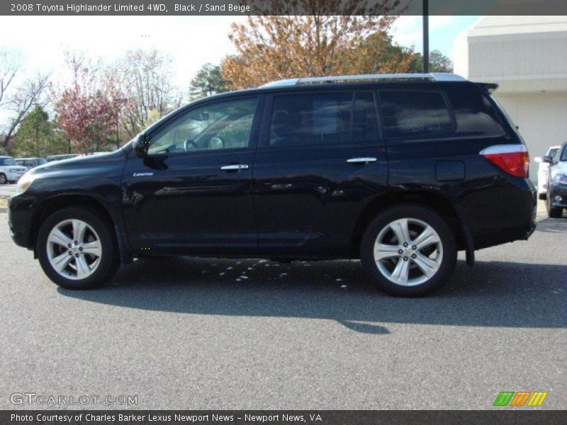 Black / Sand Beige 2008 Toyota Highlander Limited 4WD