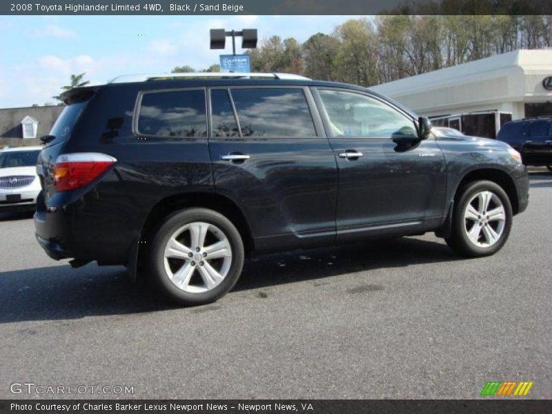 Black / Sand Beige 2008 Toyota Highlander Limited 4WD