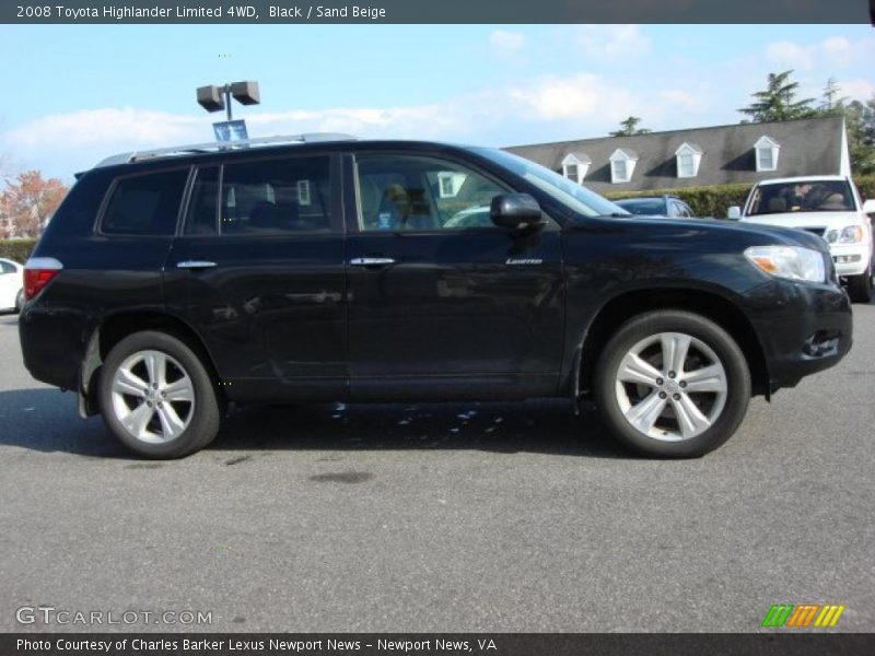 Black / Sand Beige 2008 Toyota Highlander Limited 4WD